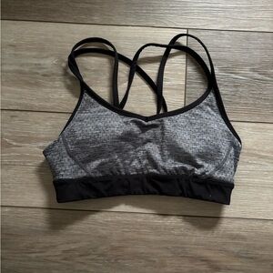 Manduka Charcoal and Black Sports Bra
